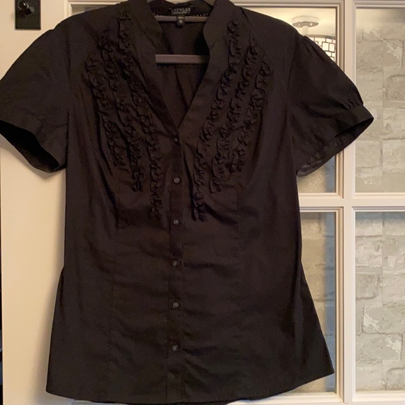 Express Tops - Express Black Blouse - with Stretch
